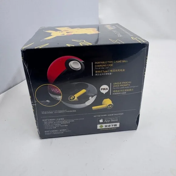 Razer Pokemon Pikachu Limited Edition Wireless Earbuds Poke Ball Charging Case